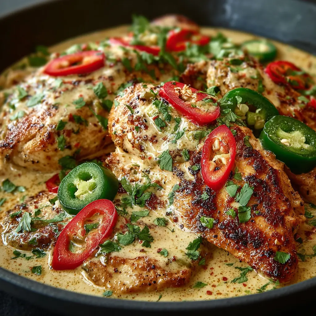 Spicy Jalapeño Chicken with Creamy Sauce