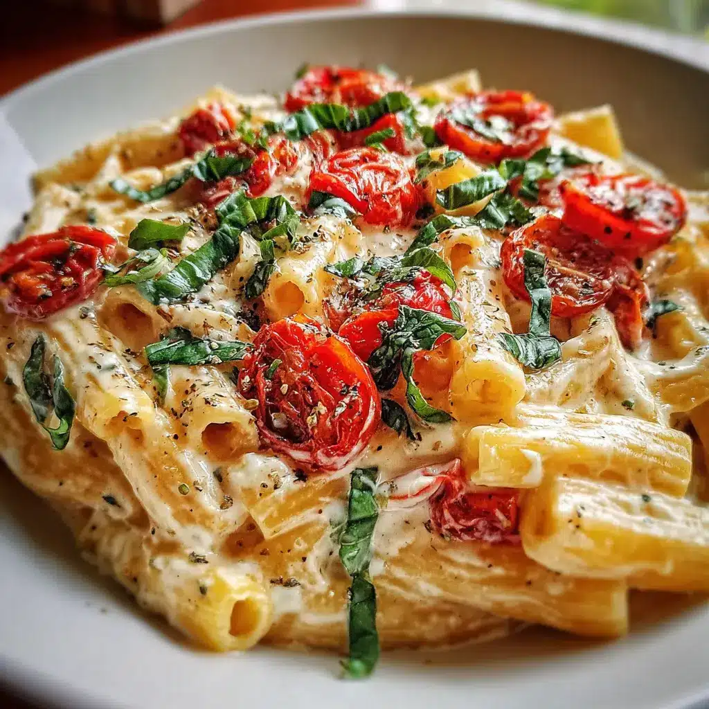 Tomato Basil Pasta with Light Ricotta Cream Sauce