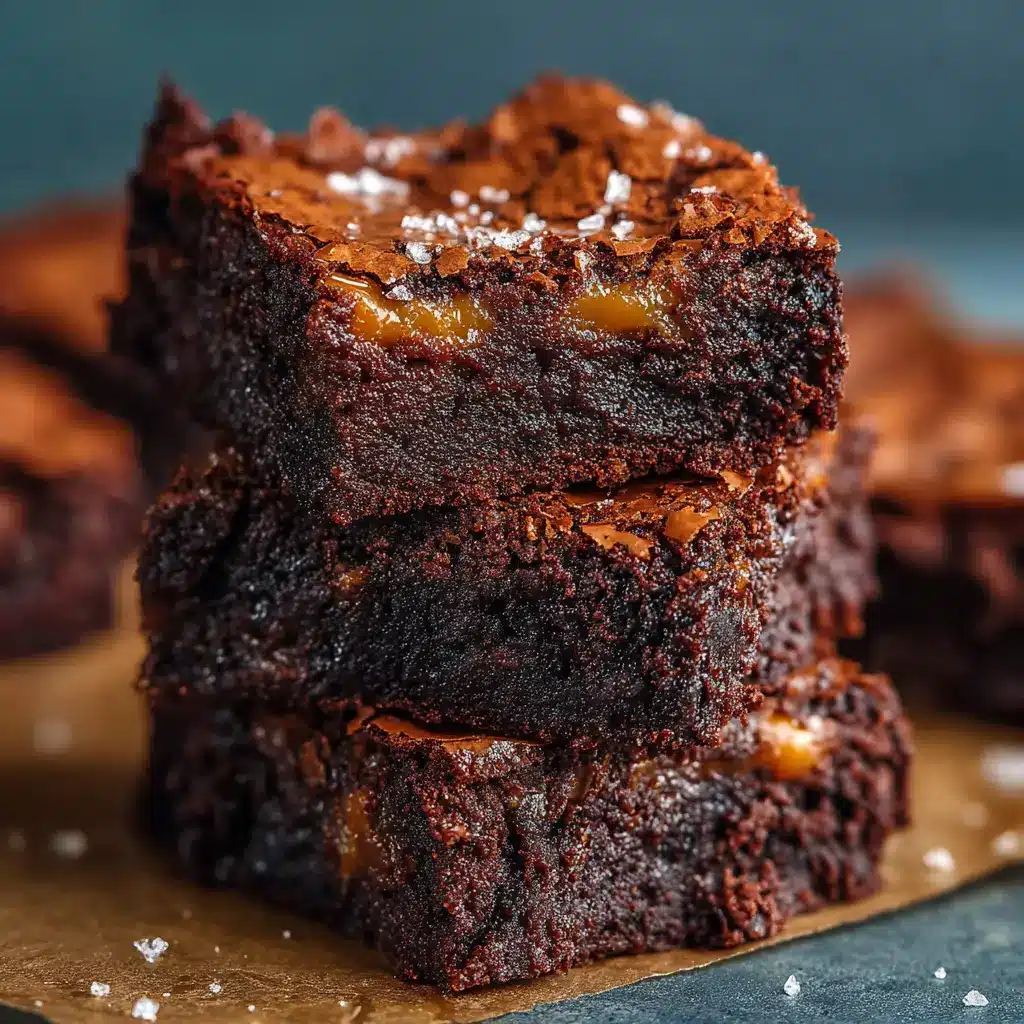 The Ultimate Fudgy Cocoa Butterscotch Brownies with Shiny Crackly Top