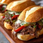 Slow Cooker Italian Beef Sandwiches 🐄🥪