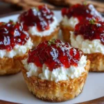 Cranberry Hot Pepper Jelly Cream Cheese Cups