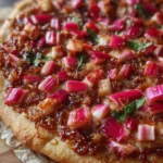 Rhubarb Brown Sugar Pizza