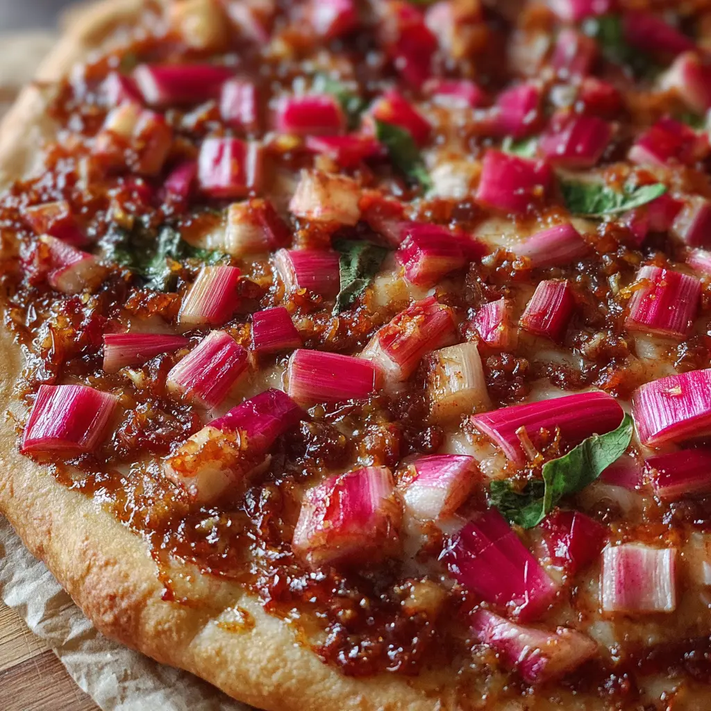 Rhubarb Brown Sugar Pizza