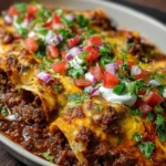 Loaded Beef Enchilada Platter (Cheesy & Smothered)