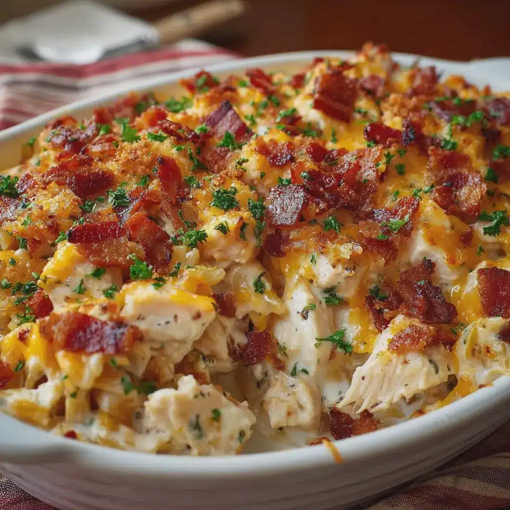 Chicken Turkey Bacon Ranch Casserole