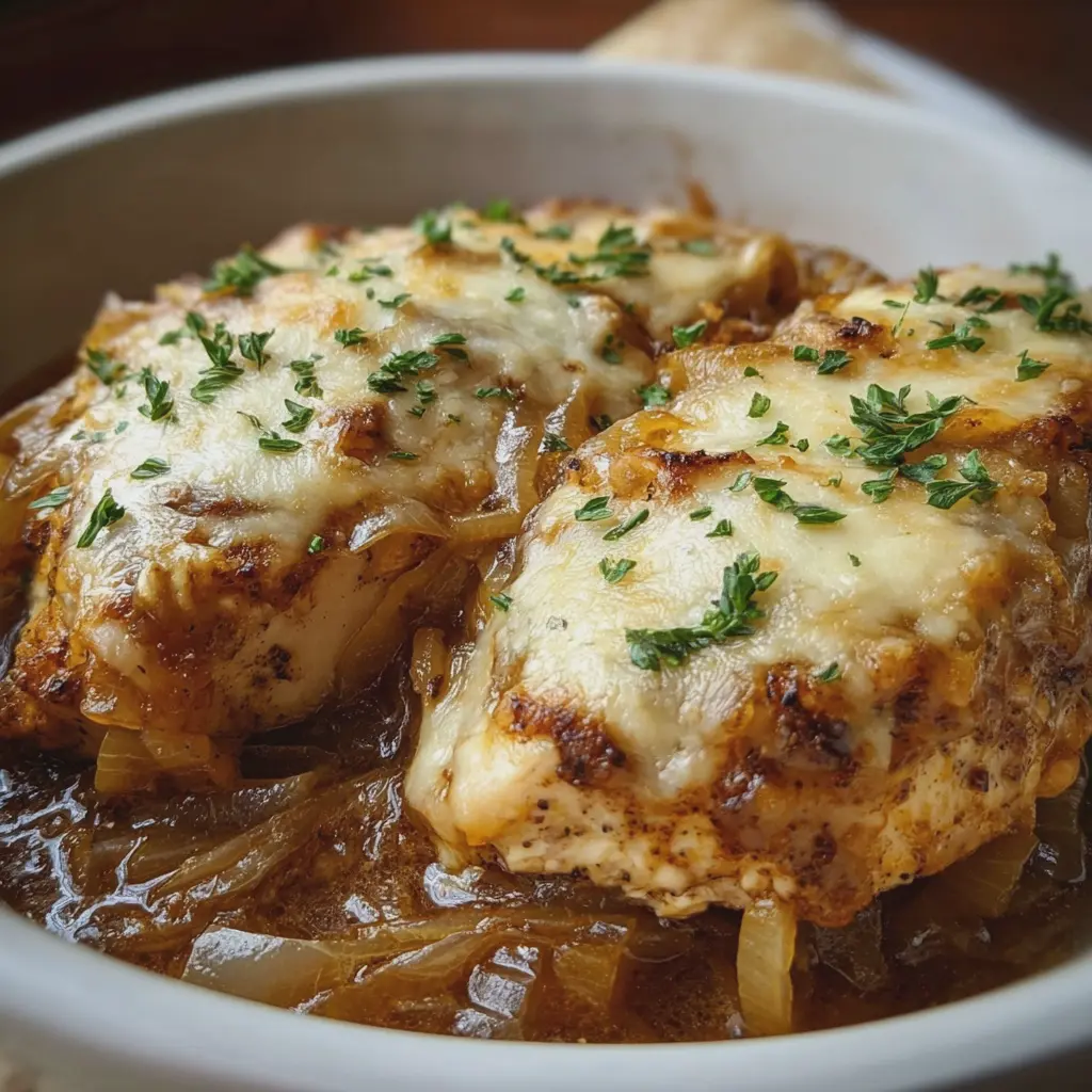 Crockpot French Onion Chicke**n**