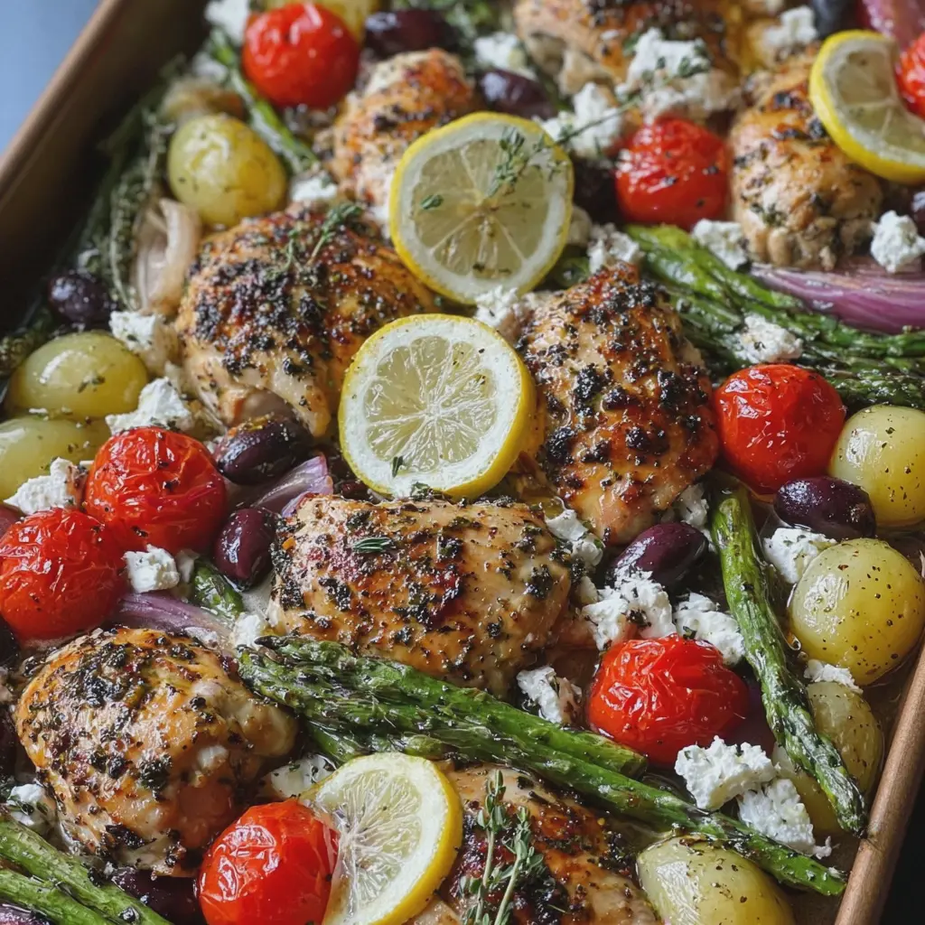 Lemon Feta Chicken Sheet Pan