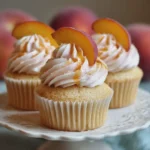 Minute Peach Bellini Cupcakes