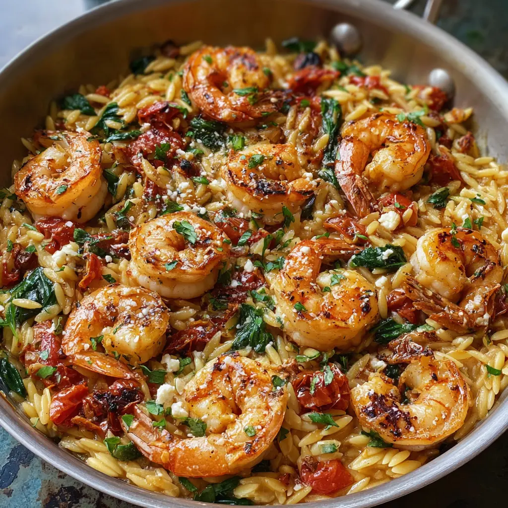 Tuscan Shrimp Orzo (30 Minutes, One-Pan)