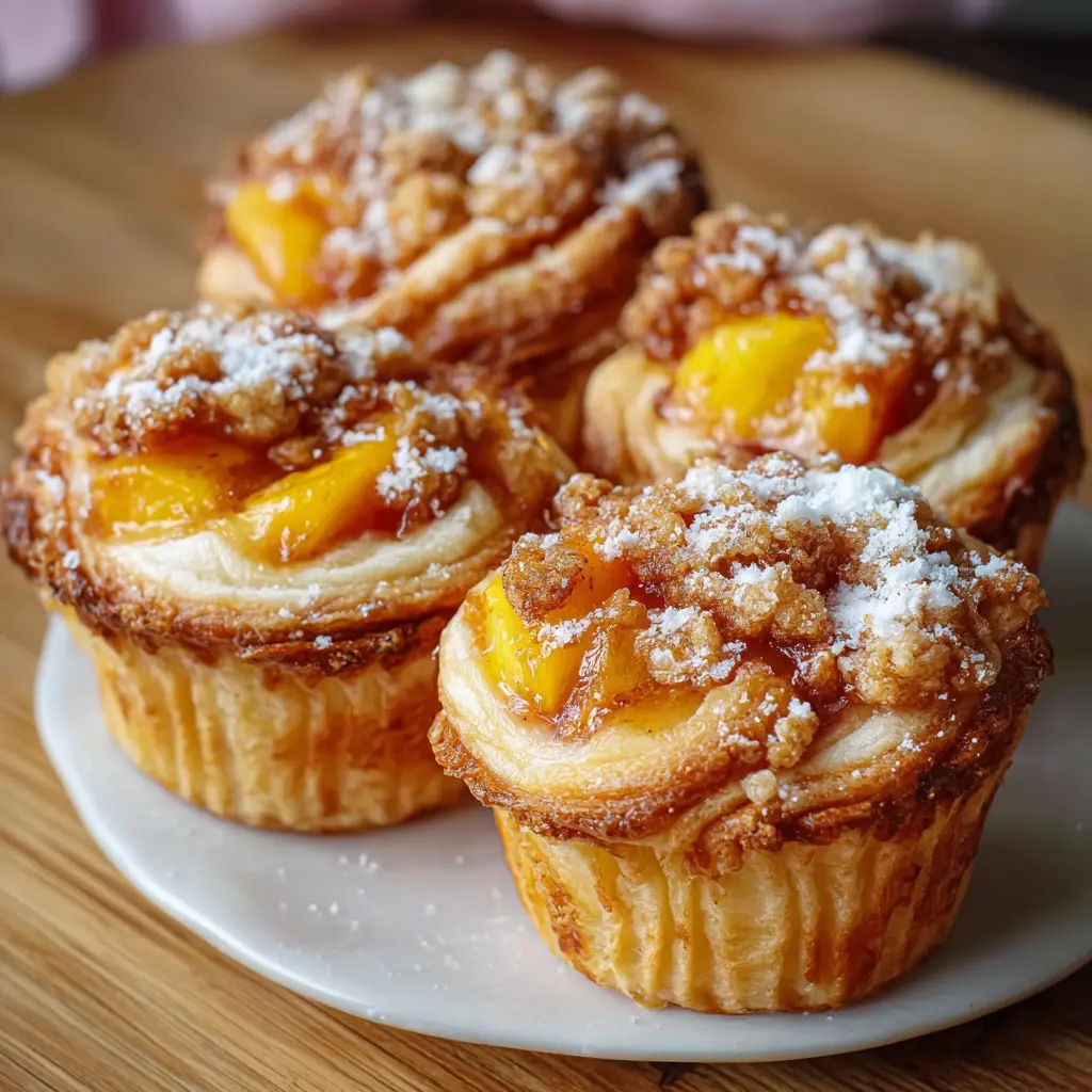 PEACH PIE CRUFFINS