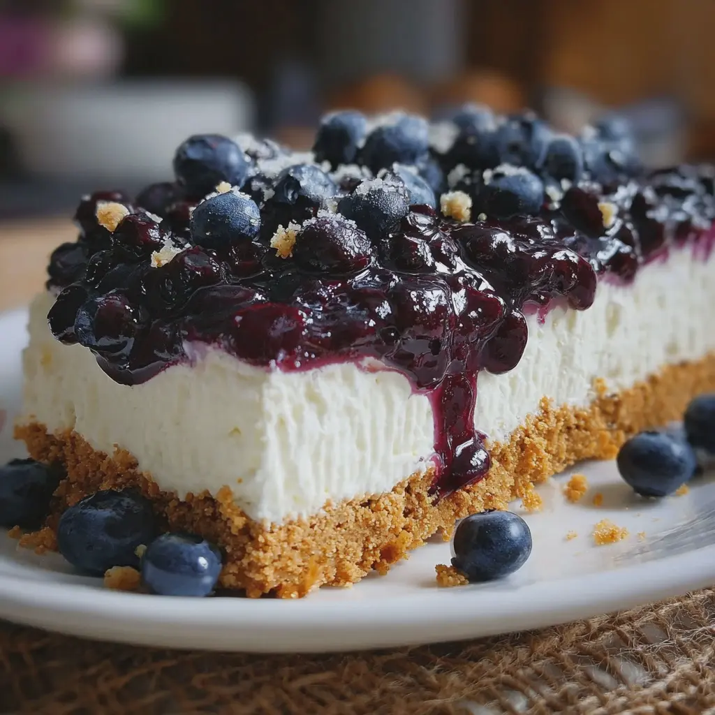 No Bake Blueberry Cheesecake