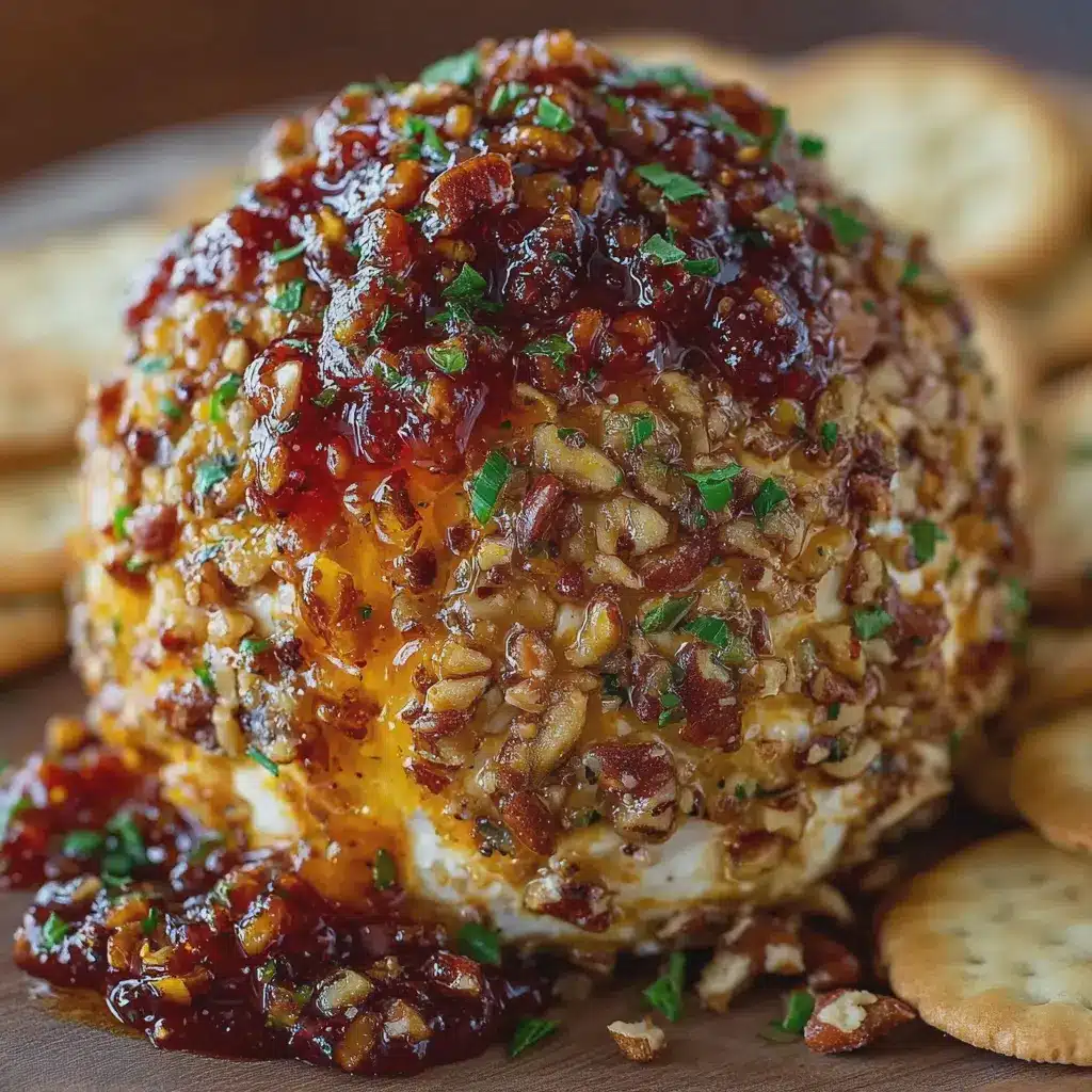 Pineapple Pepper Jelly Pecan Cheese Ball