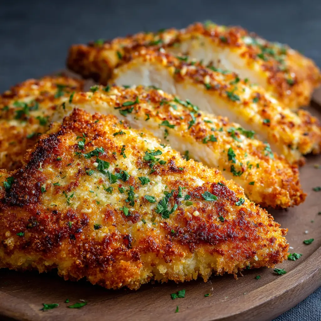 Crispy Parmesan Crusted Chicken
