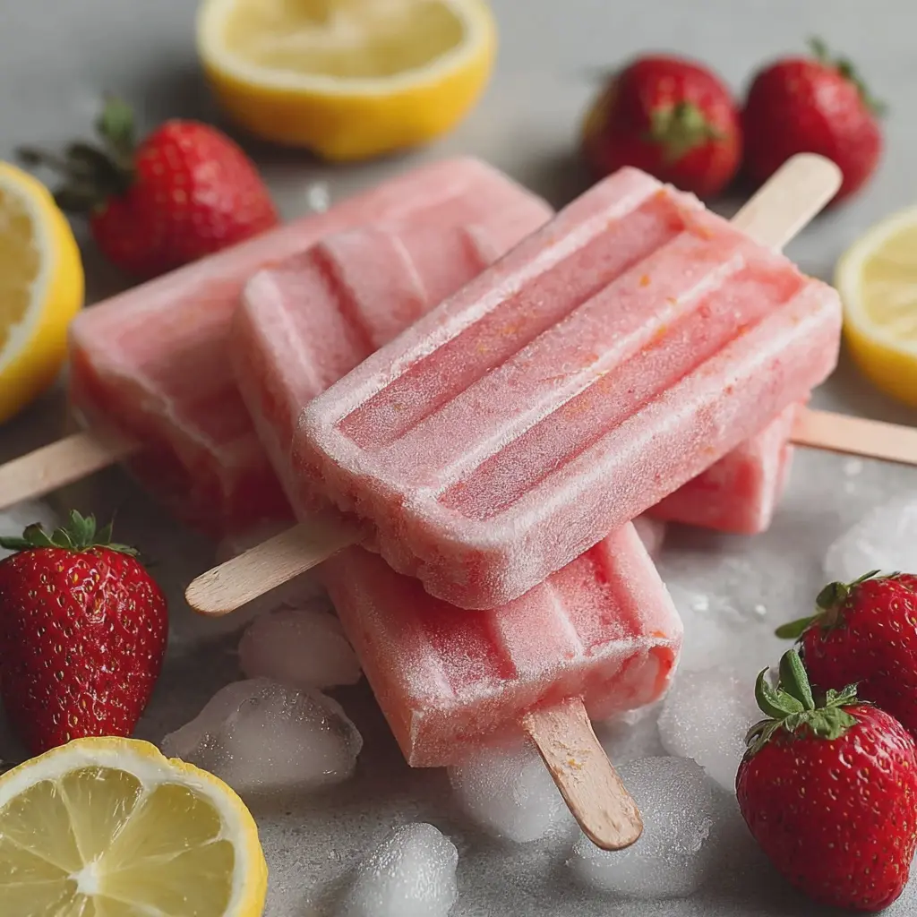 Strawberry Lemonade Popsicles (Keto & Dairy-Free)