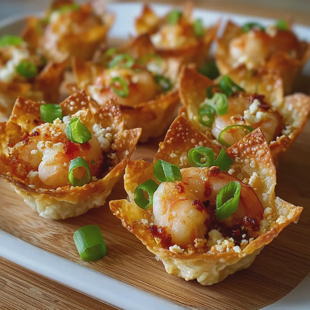 Crispy Shrimp Wonton Cups