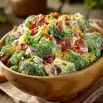 CREAMY BROCCOLI SALAD WITH TURKEY BACON!