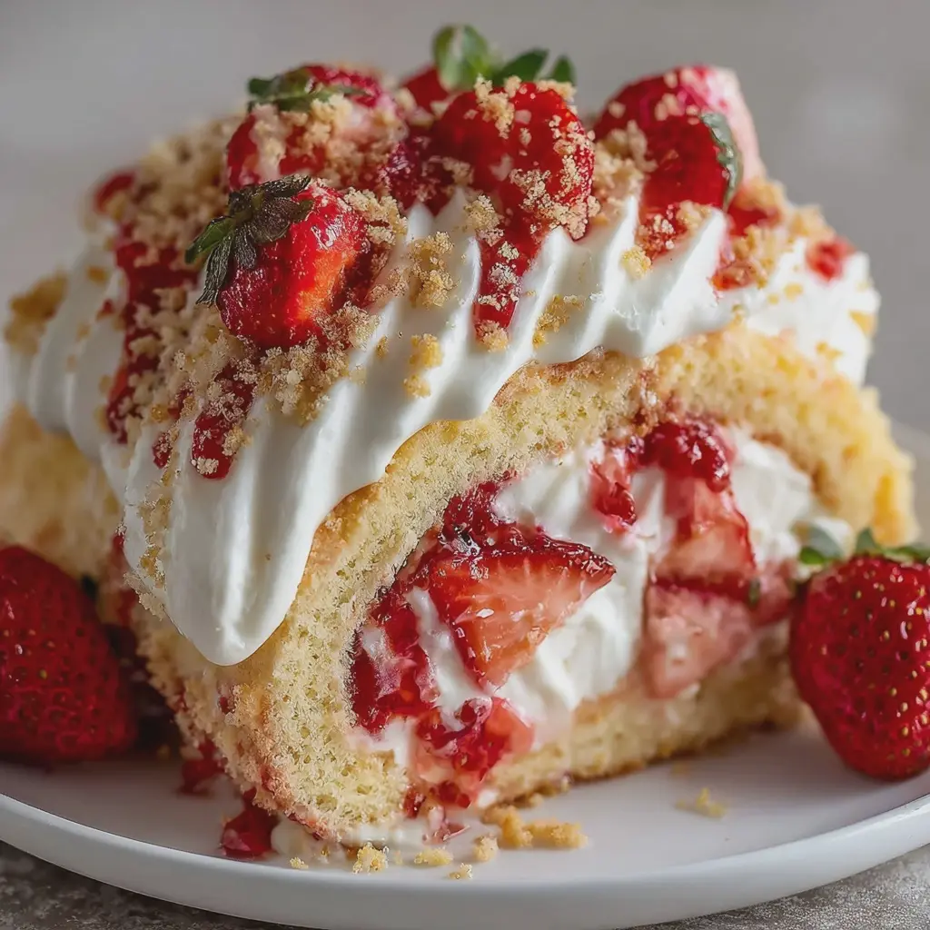 Strawberry Shortcake Cheesecake Rolls