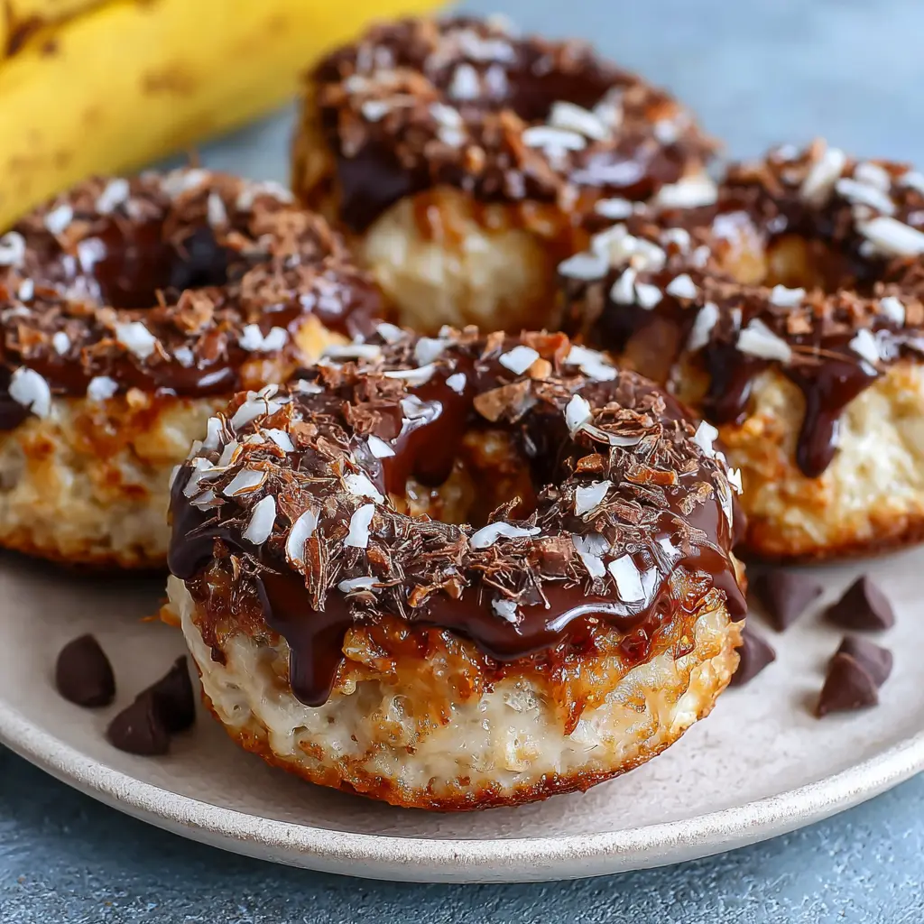 Banana Chocolate Cottage Cheese Soft Breakfast Donuts