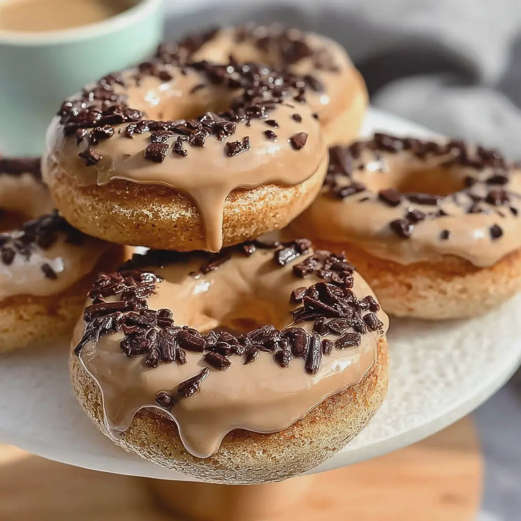 Coffee Donuts (Vanilla Espresso Cake Donuts with Coffee Glaze)