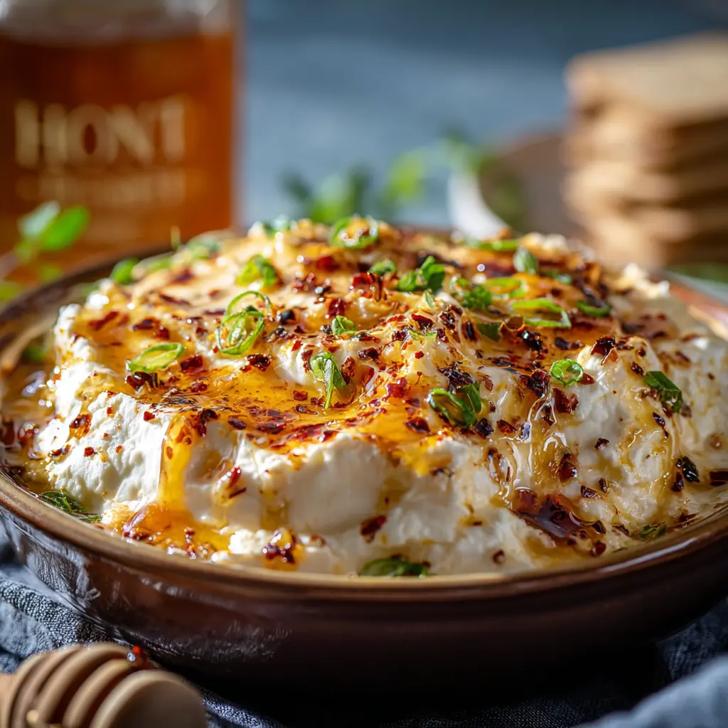Hot Honey Cream Cheese Lava Dip