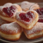 Heart-Shaped Jam Filled Donuts