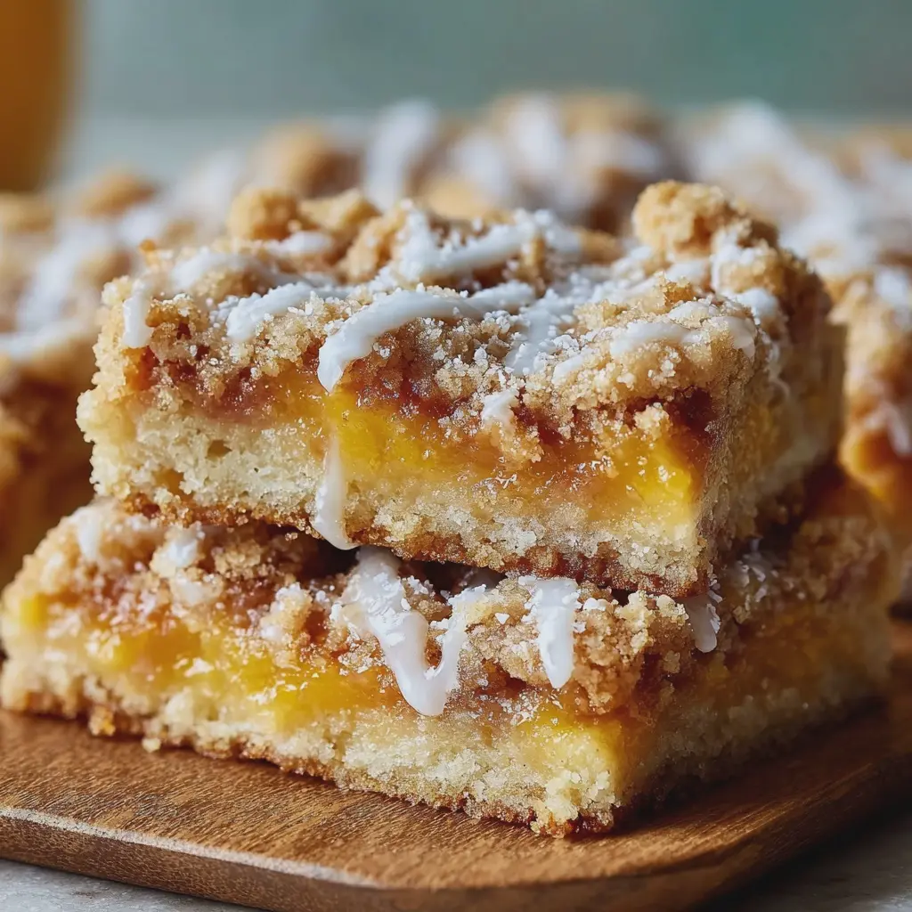 3-Ingredient Peach Cobbler Bars
