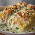 Cheesy Shrimp Alfredo Roll-Ups