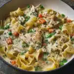 Creamy Chicken Pot Pie Pasta with Pappardelle