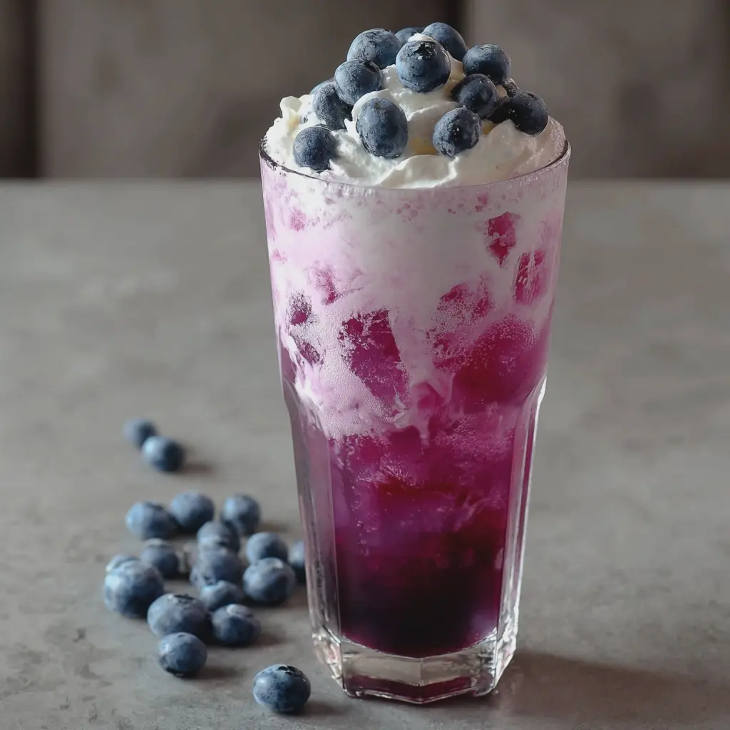 Sugar-Free Blueberry Italian Cream Soda