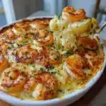 Cheesy Shrimp Potato Bake