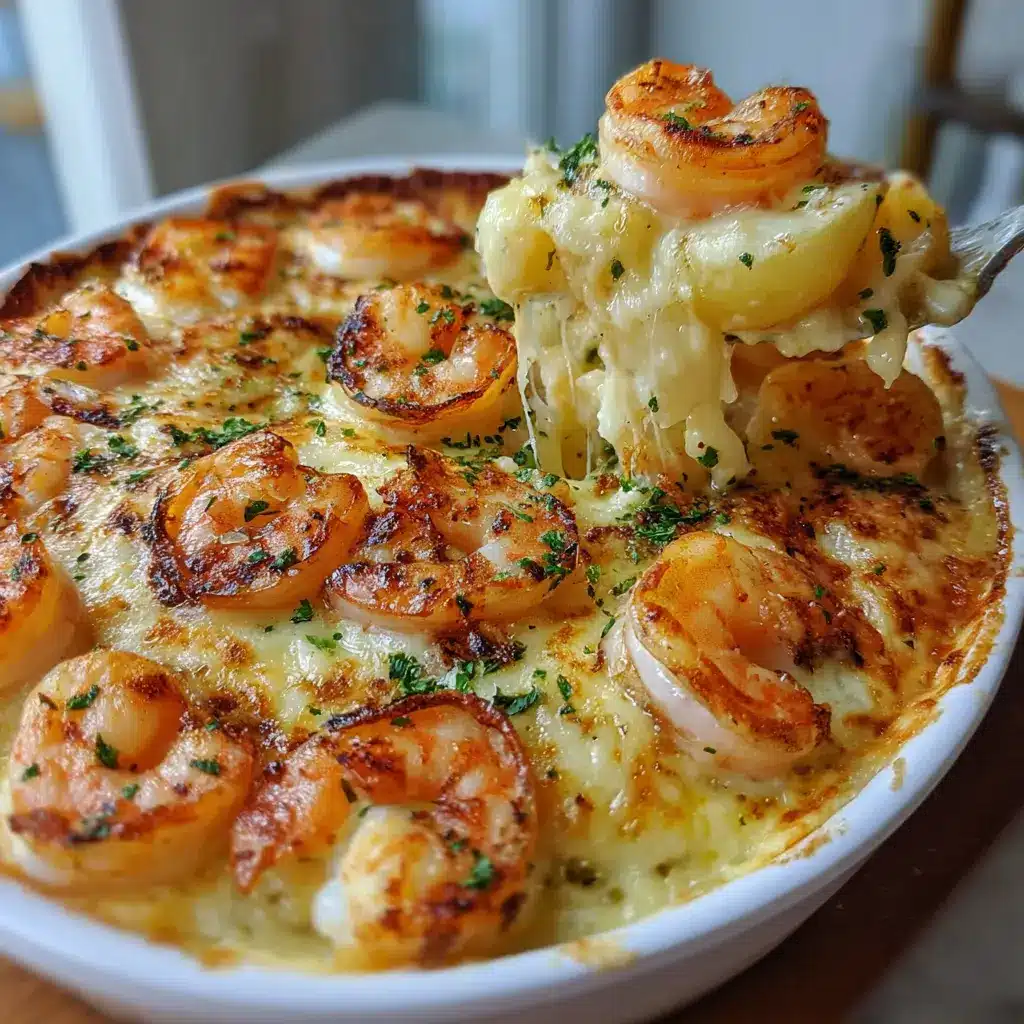Cheesy Shrimp Potato Bake