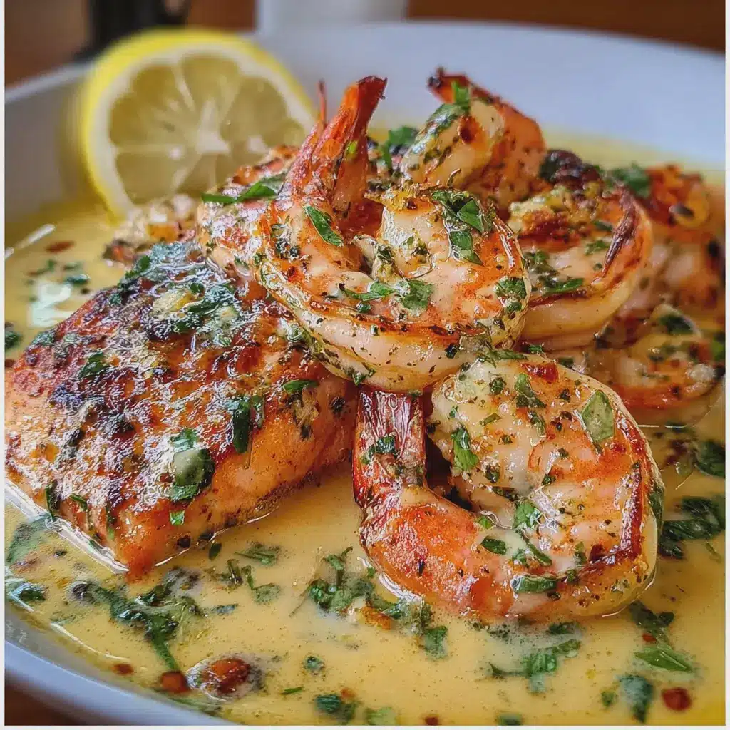 Creamy Garlic Shrimp Salmon