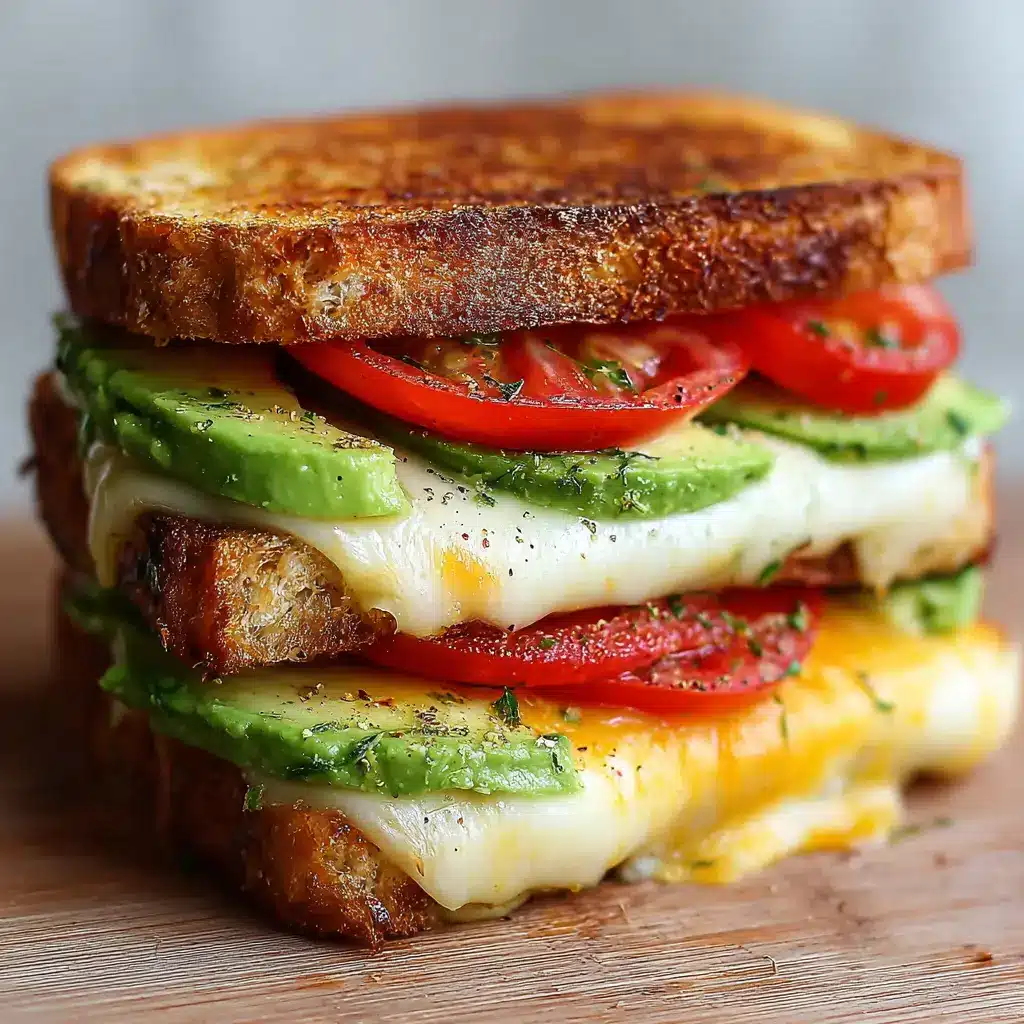 Tomato & Avocado Grilled Cheese Sandwich