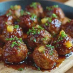 Pineapple Brown Sugar Meatball Bites