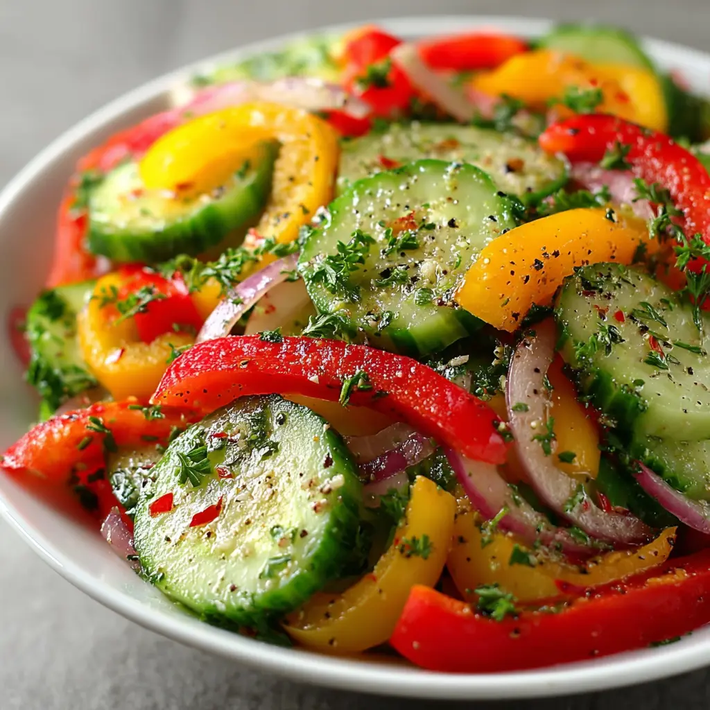 Cucumber and Bell Pepper Salad