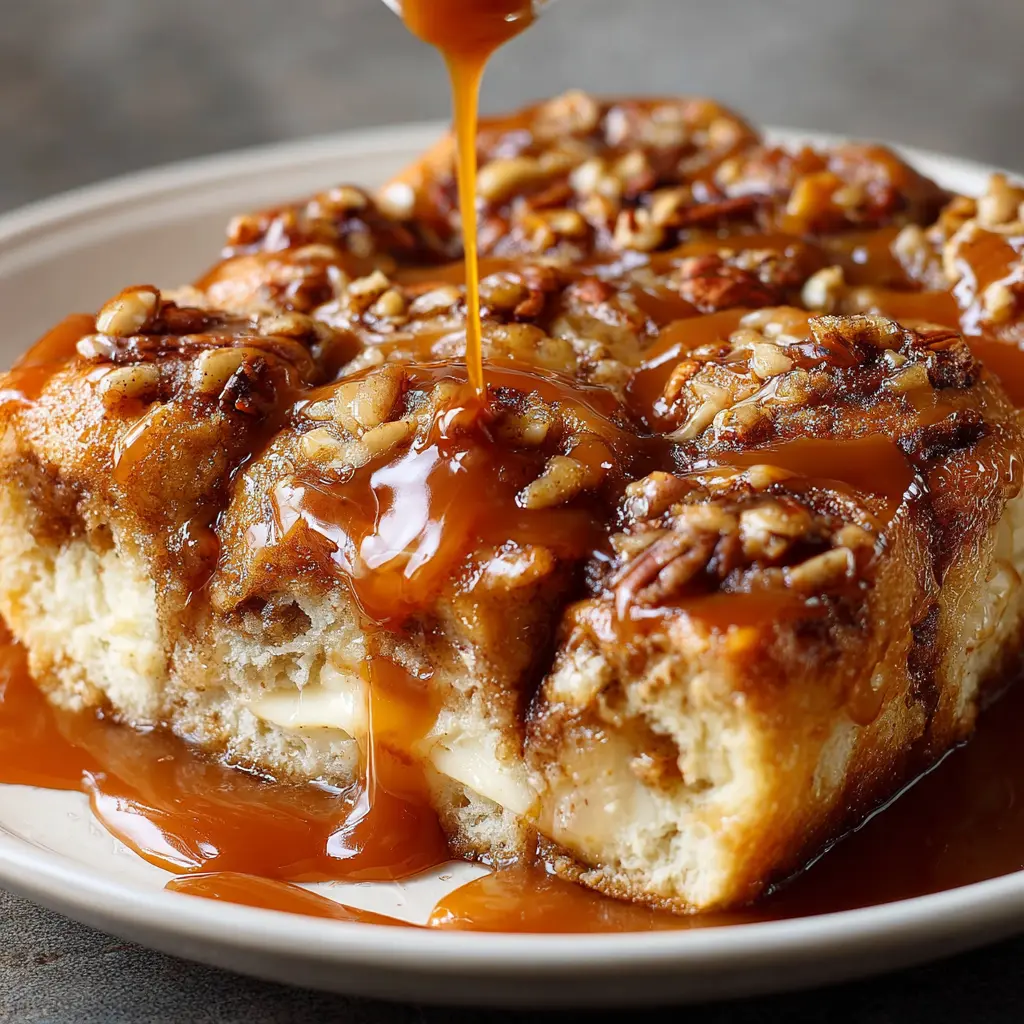 Caramel Apple Cinnamon Roll Dump Cake
