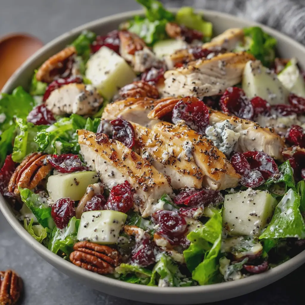 Cranberry Pecan Chicken Salad with Poppy Seed Dressing