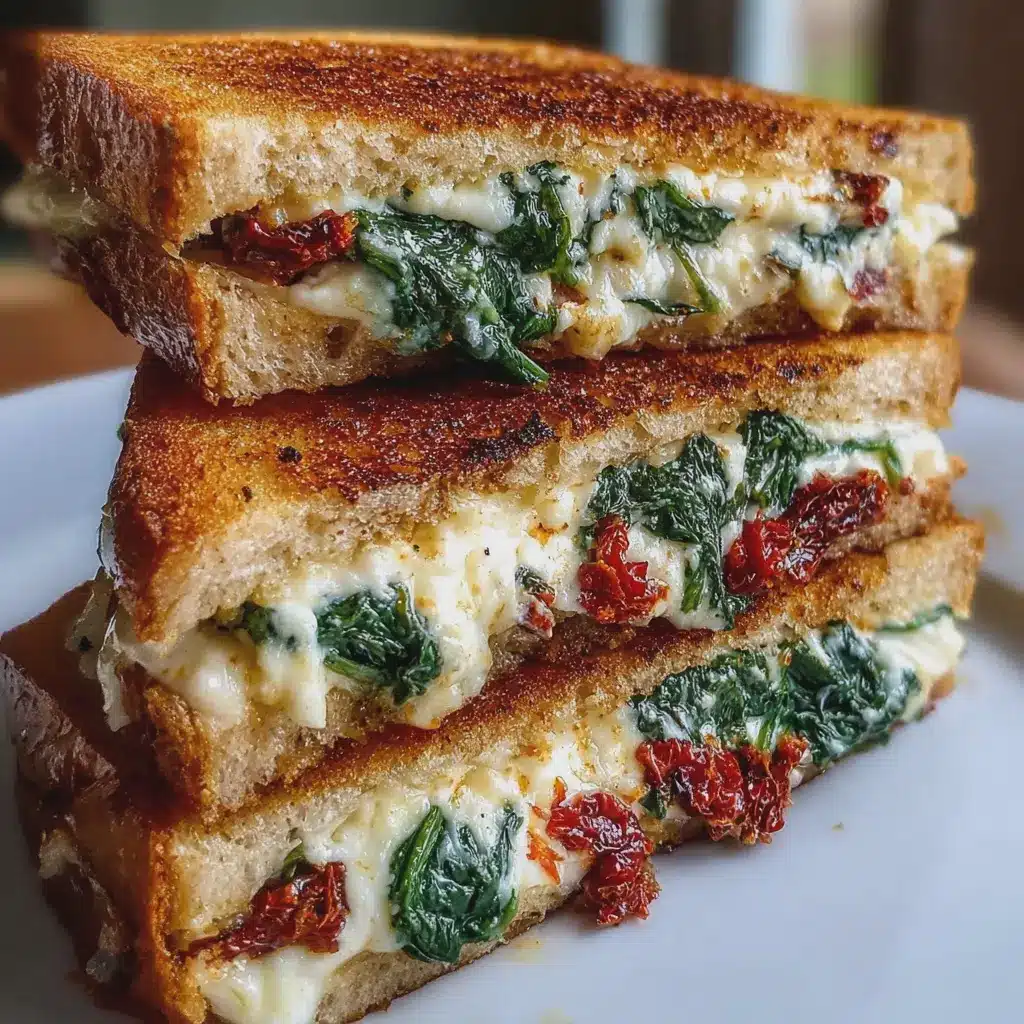 Sun-Dried Tomato, Spinach, and Ricotta Grilled Cheese