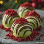 Grinch Oreo Balls with Red Velvet Oreos