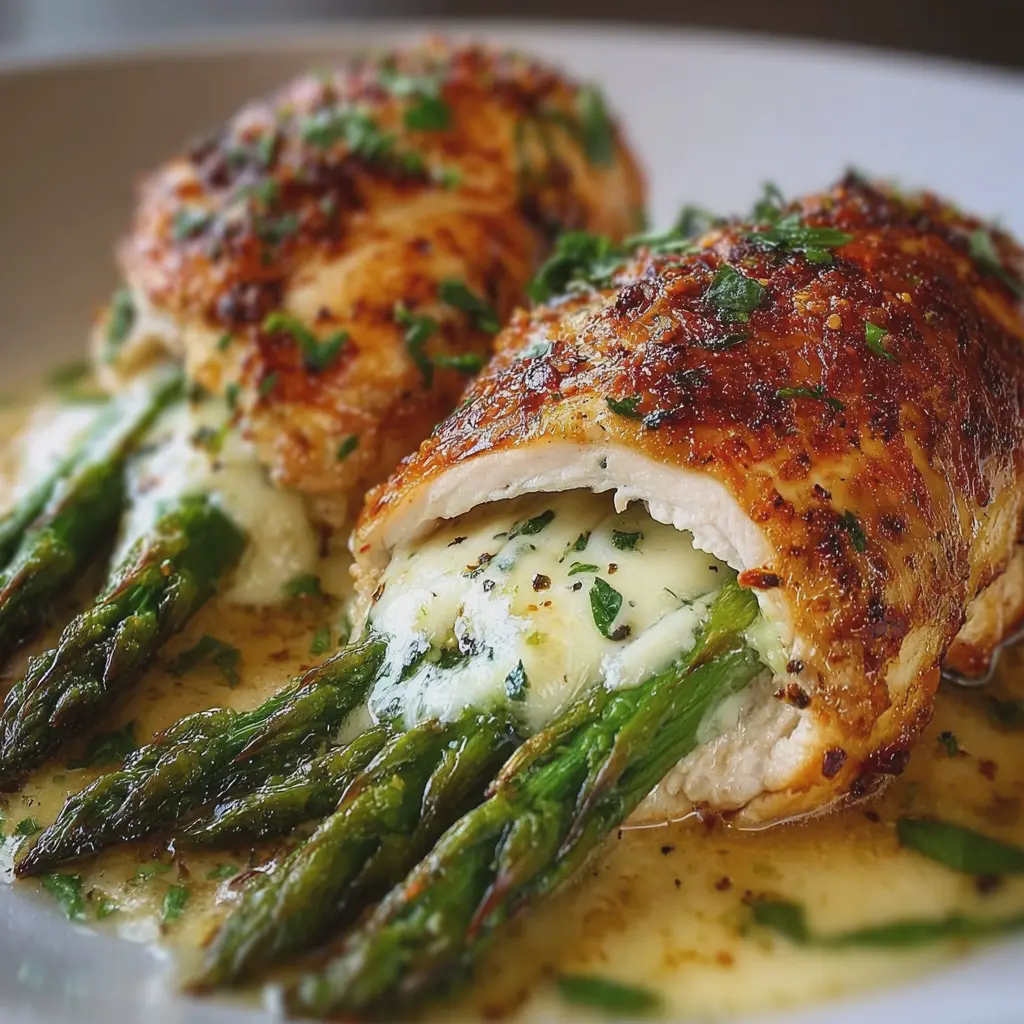 Asparagus Stuffed Chicken Fillet