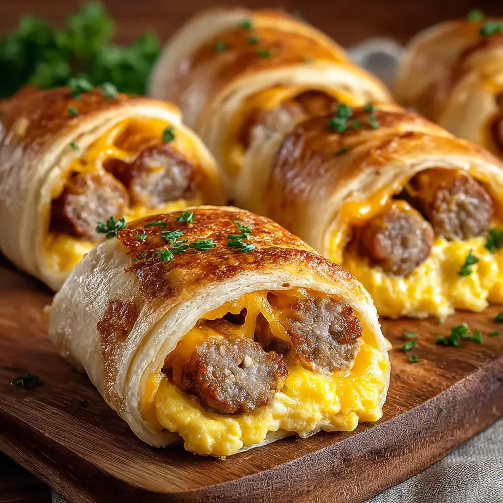 Sausage, Egg and Cheese Breakfast Roll-Ups