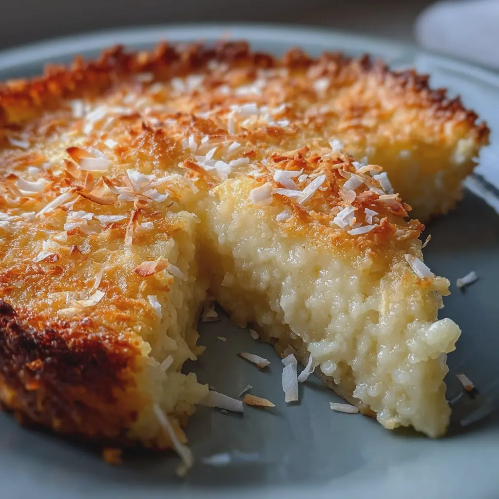 Crustless Coconut Pie
