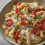 Tomato Basil Pasta with Light Ricotta Cream Sauce
