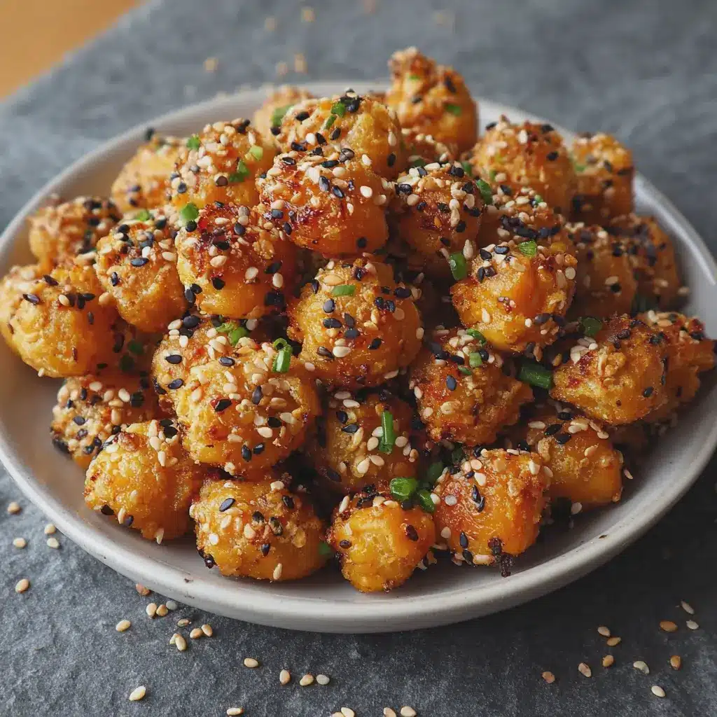 Crispy Baked Chickpea Sesame Bites