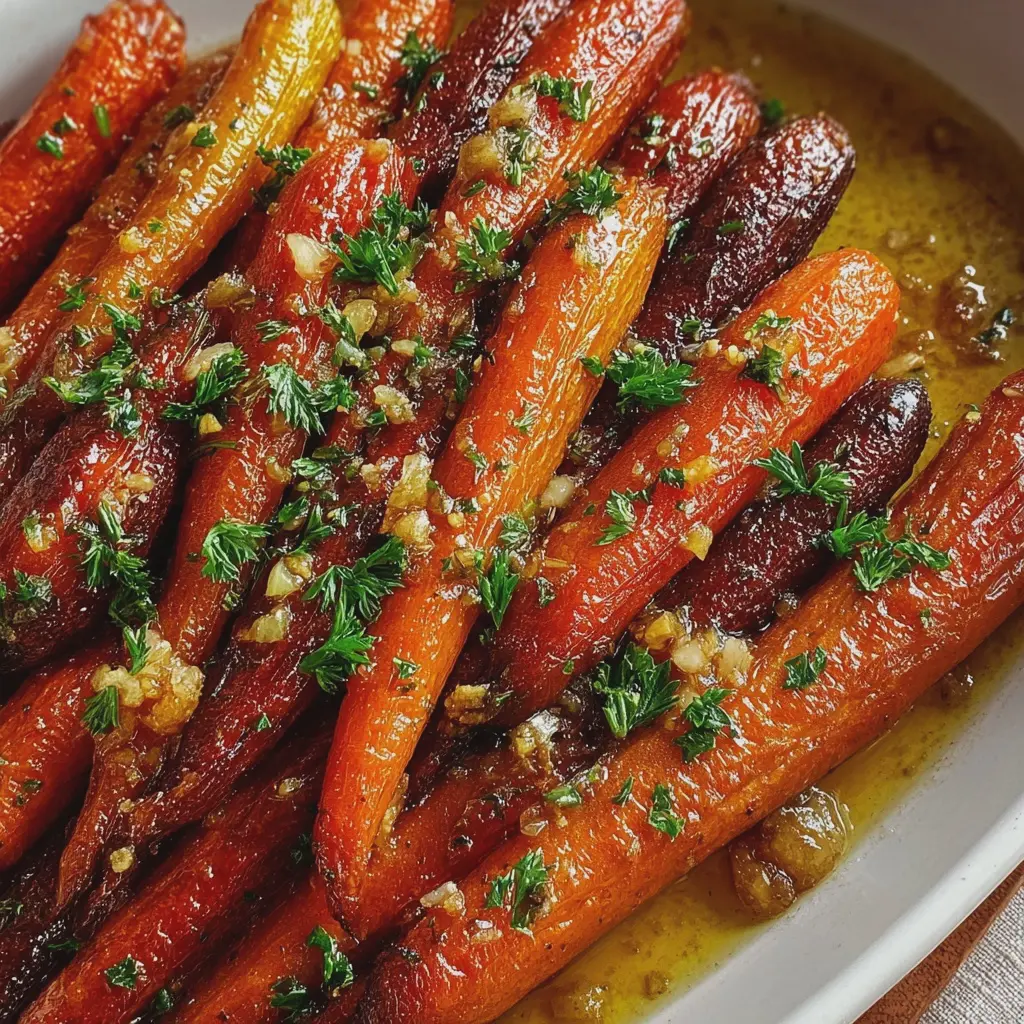 Roasted Brown Butter Honey Garlic Carrots