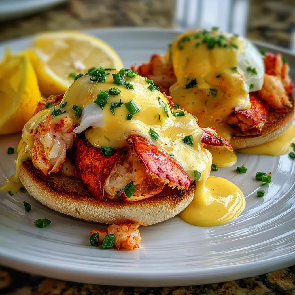 Bay Lobster Eggs Benedict with Cajun Hollandaise