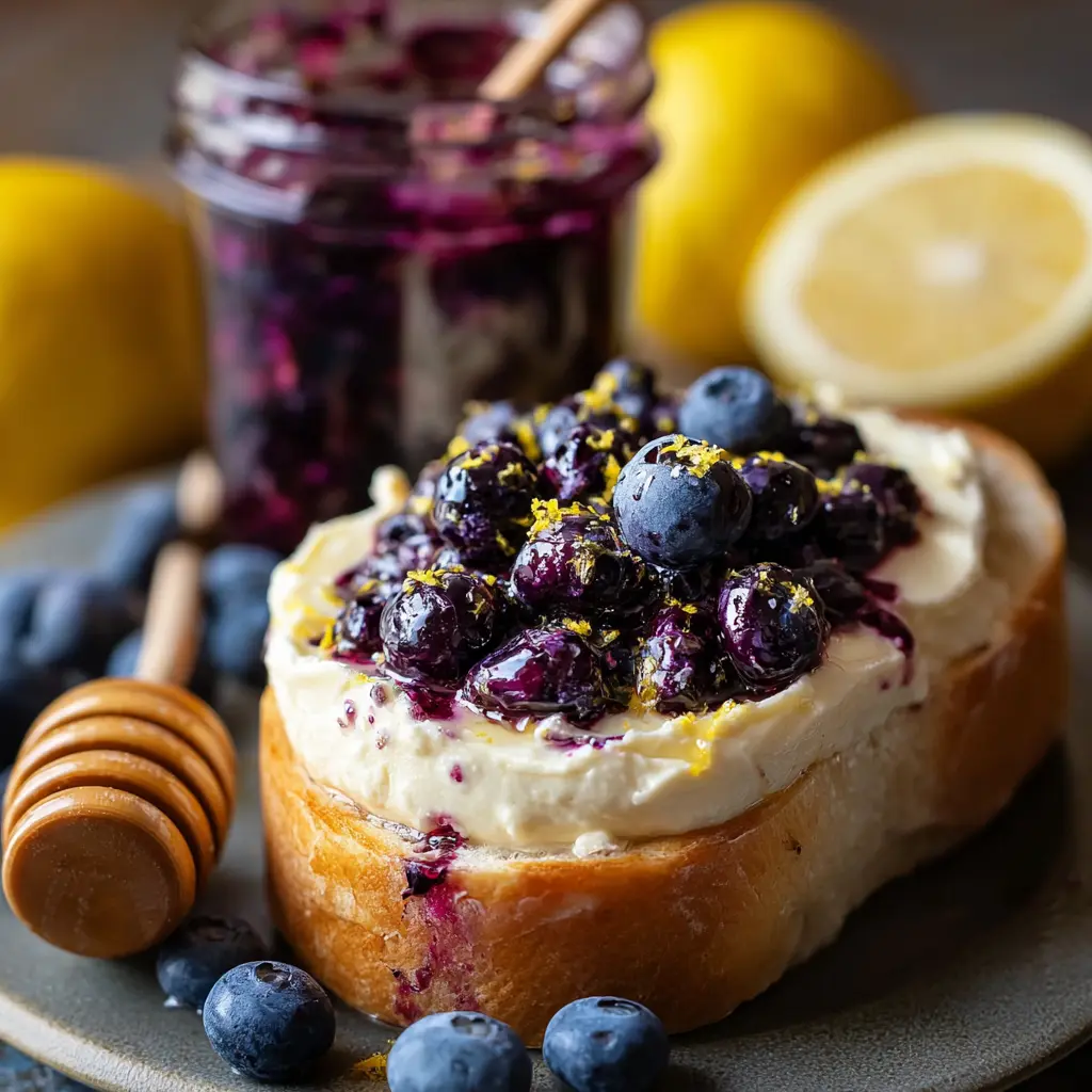 Lemon Blueberry Hot Honey Butter