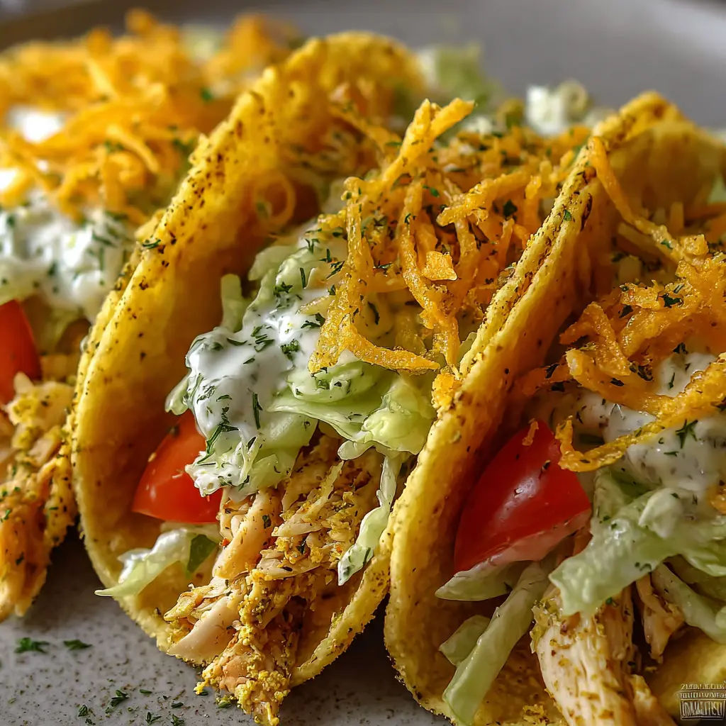 Dill Pickle Ranch Chicken Tacos with Crispy Cheese Lace