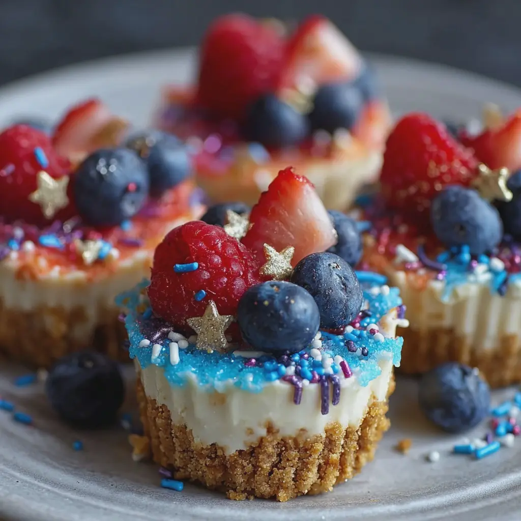 No-Bake Firecracker Cheesecake Bites