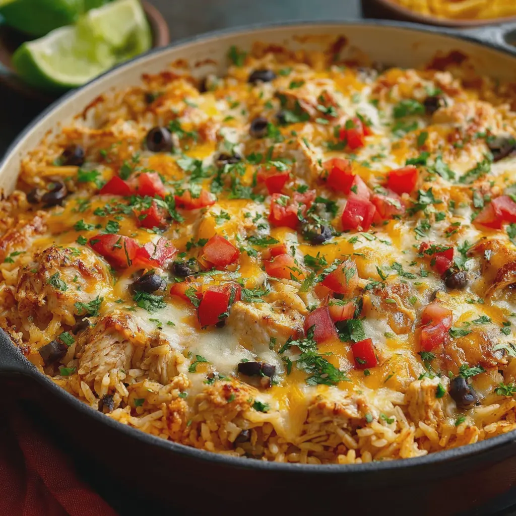 Creamy Tex-Mex Chicken & Rice Casserole